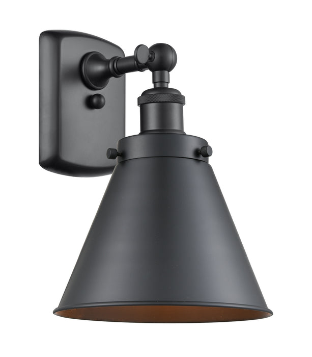 Innovations 916-1W-BK-M13 One Light Wall Sconce, Matte Black