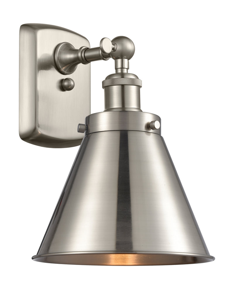 Innovations 916-1W-SN-M13-SN One Light Wall Sconce, Brushed Satin Nickel