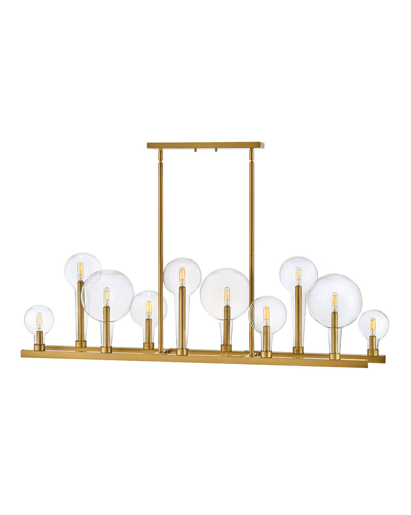 Hinkley 30528LCB LED Linear Chandelier, Lacquered Brass