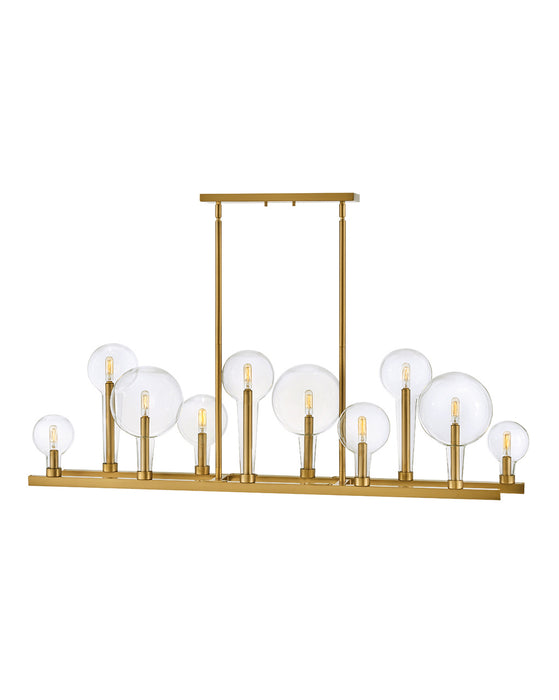 Hinkley 30528LCB LED Linear Chandelier, Lacquered Brass