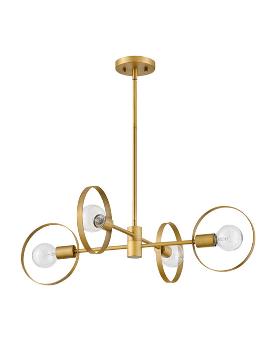 Hinkley 37294LCB LED Foyer Pendant, Lacquered Brass