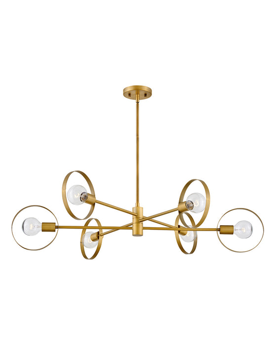 Hinkley 37296LCB LED Foyer Pendant, Lacquered Brass