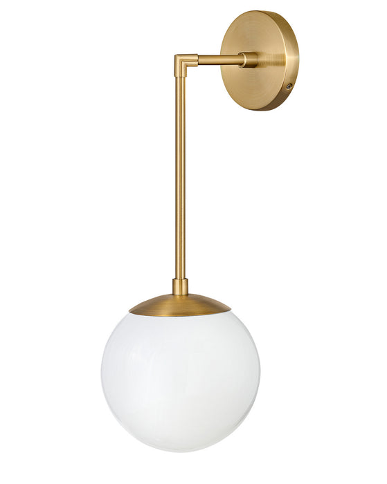 Hinkley 3742HB-WH LED Wall Sconce, Heritage Brass