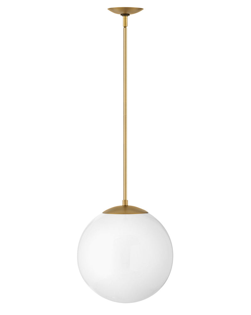Hinkley 3744HB-WH LED Pendant, Heritage Brass