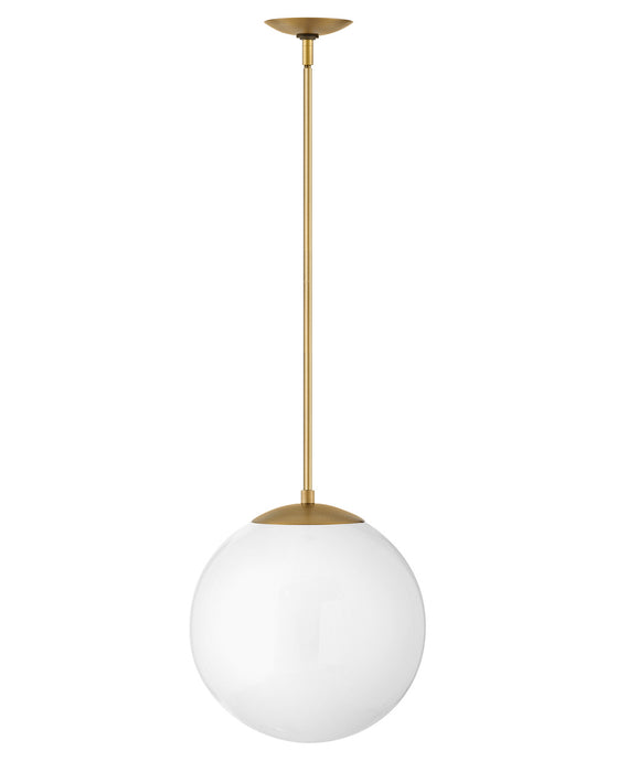 Hinkley 3744HB-WH LED Pendant, Heritage Brass