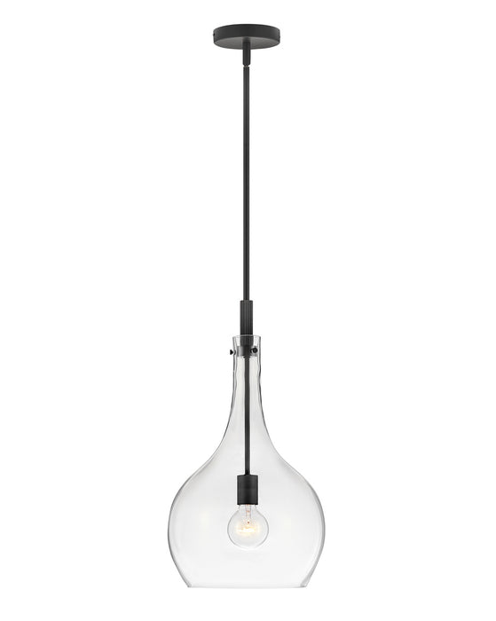 Hinkley 4457BK-CL LED Pendant, Black