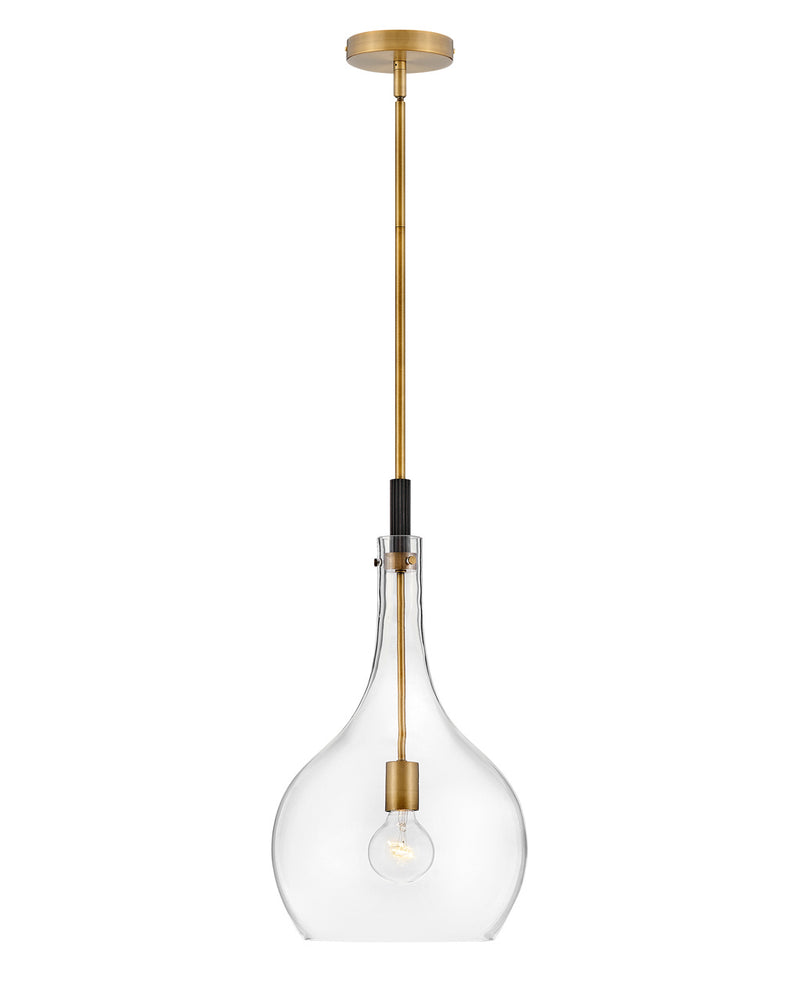 Hinkley 4457HB-CL LED Pendant, Heritage Brass