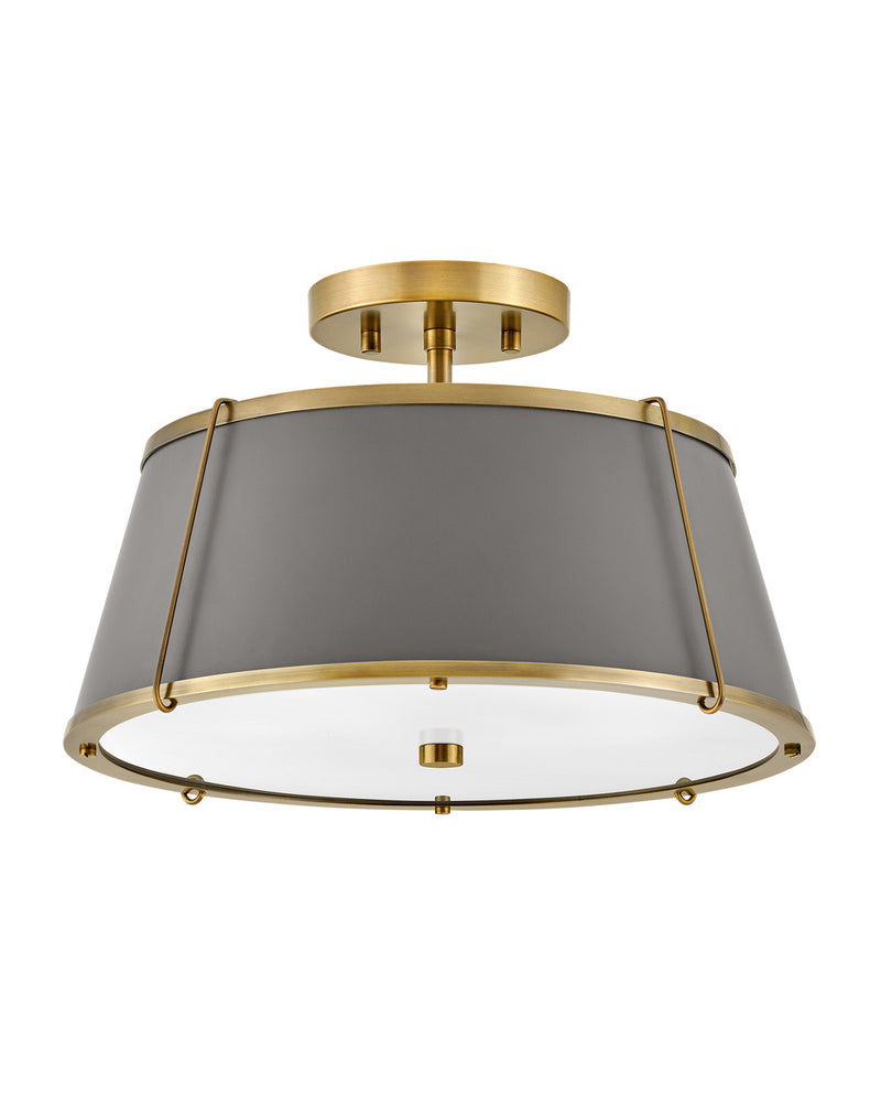 Hinkley 4893LDB LED Semi-Flush Mount, Lacquered Dark Brass
