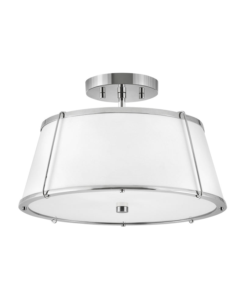 Hinkley 4893PN LED Semi-Flush Mount, Polished Nickel
