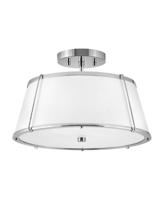 Hinkley 4893PN LED Semi-Flush Mount, Polished Nickel