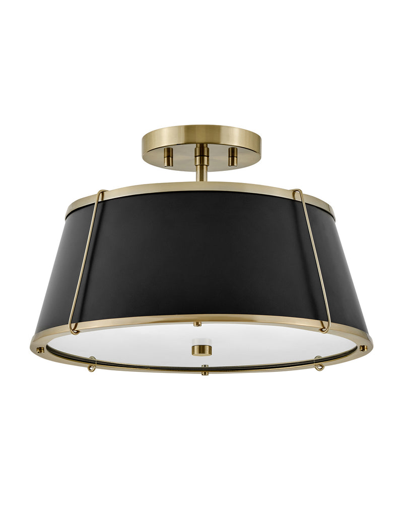 Hinkley 4893WS LED Semi-Flush Mount, Warm Brass