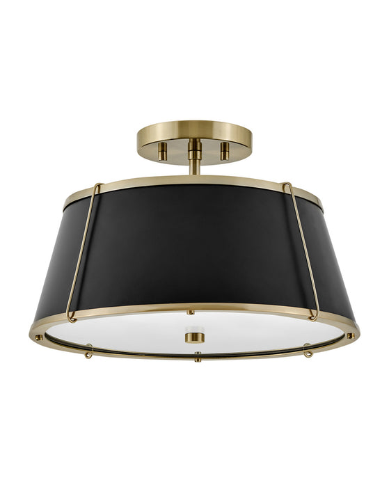 Hinkley 4893WS LED Semi-Flush Mount, Warm Brass