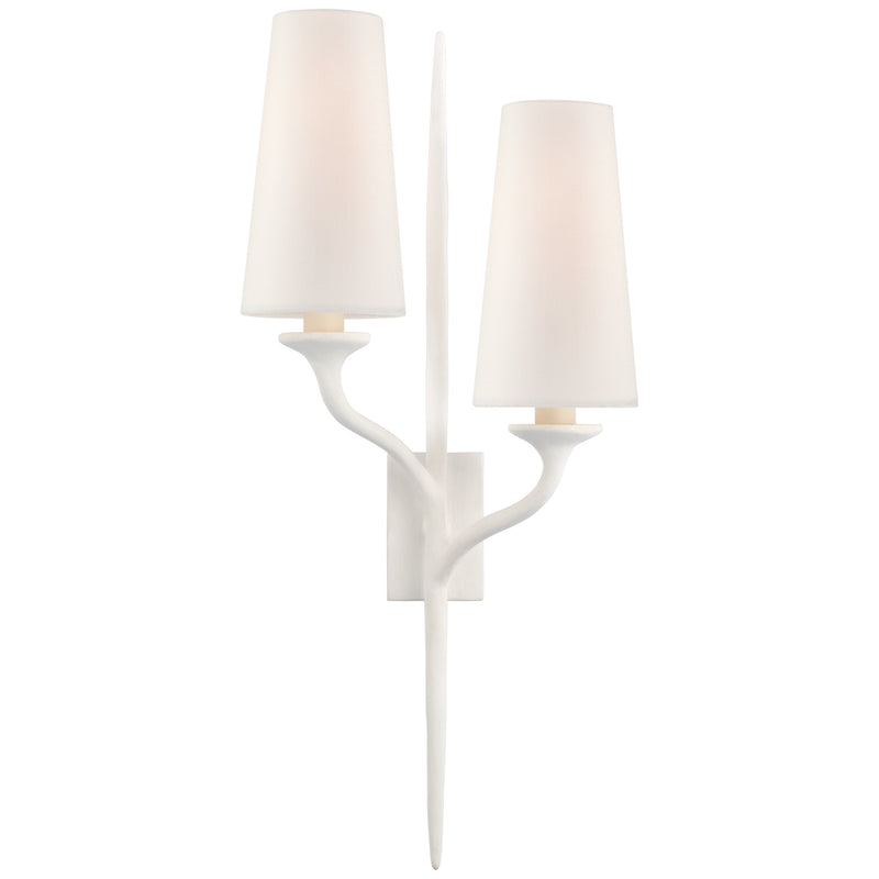 Visual Comfort Signature JN 2076PW-L Two Light Wall Sconce, Plaster White