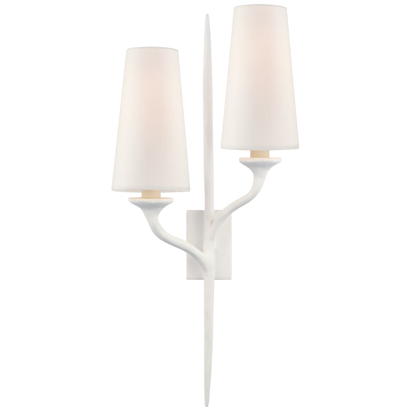 Visual Comfort Signature JN 2077PW-L Two Light Wall Sconce, Plaster White