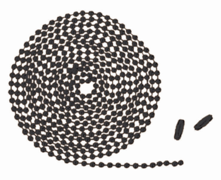 Craftmade C6-FB 72" Beaded Chain, Flat Black
