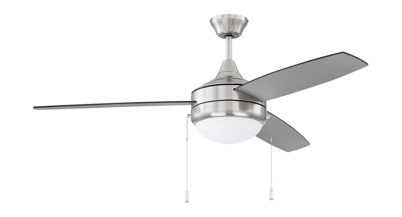 Craftmade EPHA52BNK3-BNGW 52"Ceiling Fan, Brushed Polished Nickel