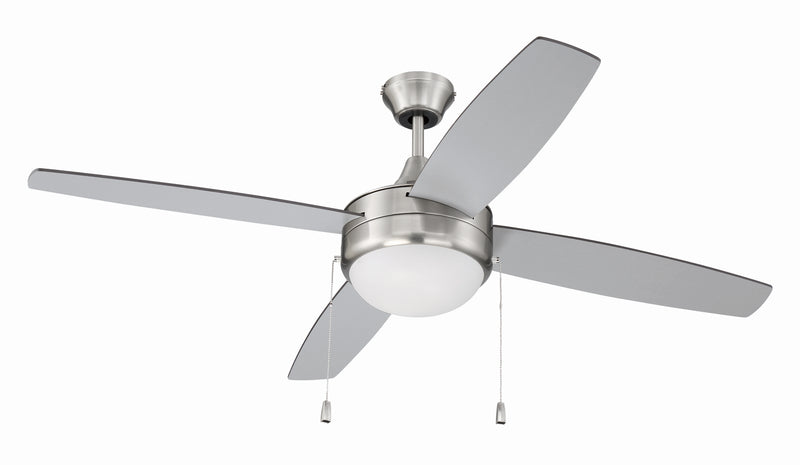Craftmade EPHA52BNK4-BNGW 52"Ceiling Fan, Brushed Polished Nickel