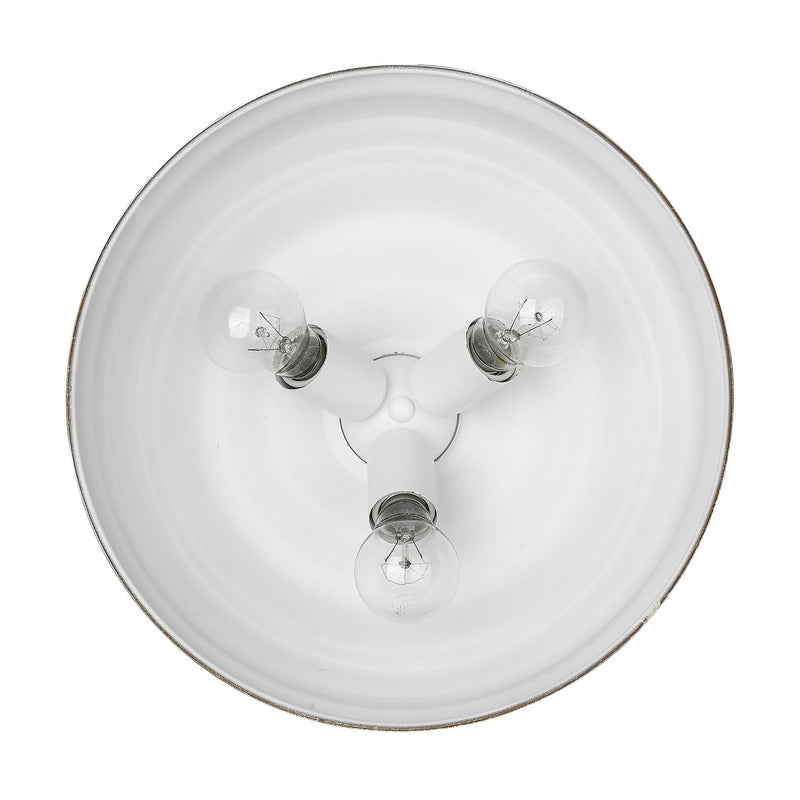 Golden 0806-FM AI Three Light Flush Mount, Antique Ivory