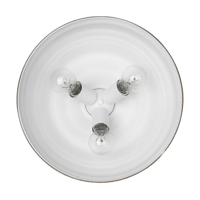 Golden 0806-FM AI Three Light Flush Mount, Antique Ivory