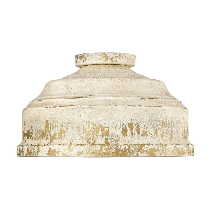 Golden 0806-FM AI Three Light Flush Mount, Antique Ivory