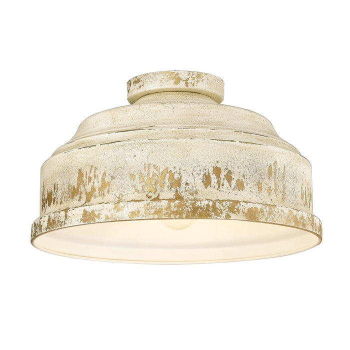 Golden 0806-FM AI Three Light Flush Mount, Antique Ivory
