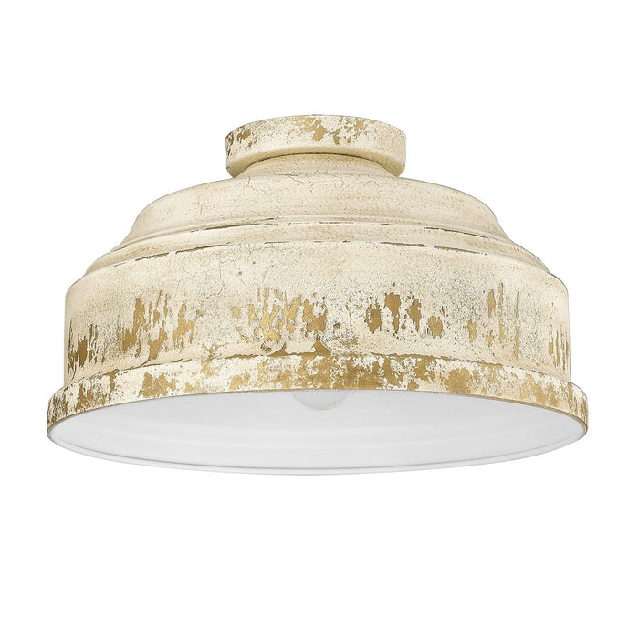 Golden 0806-FM AI Three Light Flush Mount, Antique Ivory