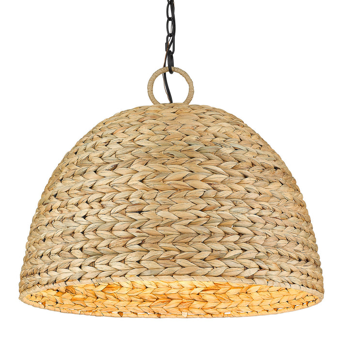 Golden 1081-5P BLK-WSG Five Light Pendant, Matte Black