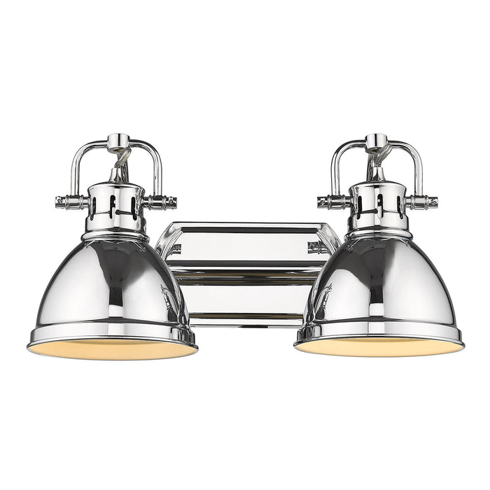 Golden 3602-BA2 CH-CH Two Light Bath Vanity, Chrome