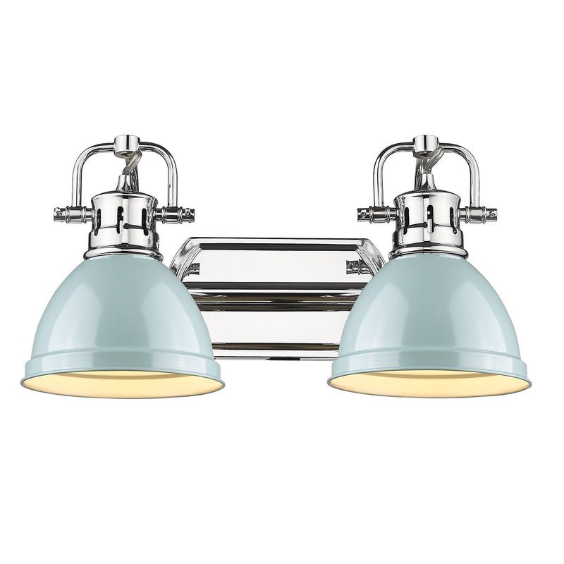 Golden 3602-BA2 CH-SF Two Light Bath Vanity, Chrome