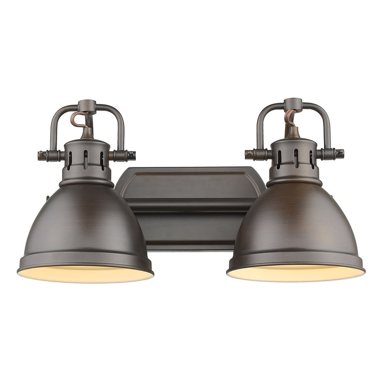 Golden 3602-BA2 RBZ-RBZ Two Light Bath Vanity, Rubbed Bronze