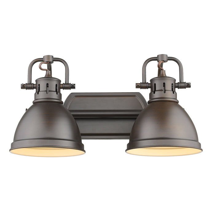 Golden 3602-BA2 RBZ-RBZ Two Light Bath Vanity, Rubbed Bronze