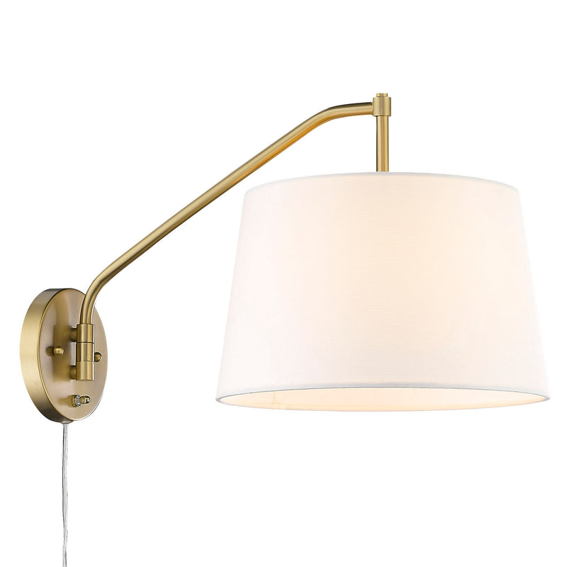 Golden 3694-A1W BCB-MWS One Light Wall Sconce, Brushed Champagne Bronze