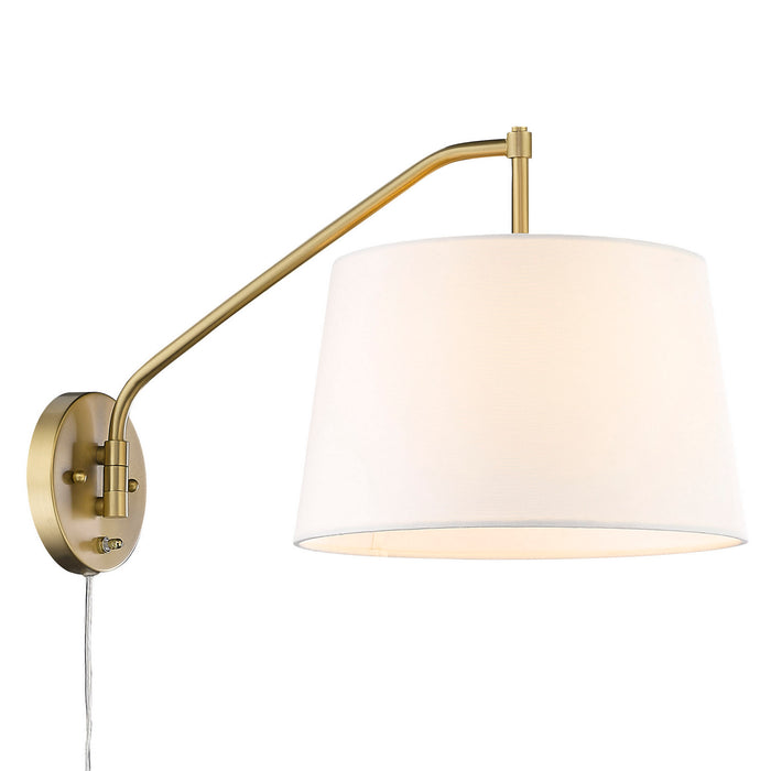 Golden 3694-A1W BCB-MWS One Light Wall Sconce, Brushed Champagne Bronze