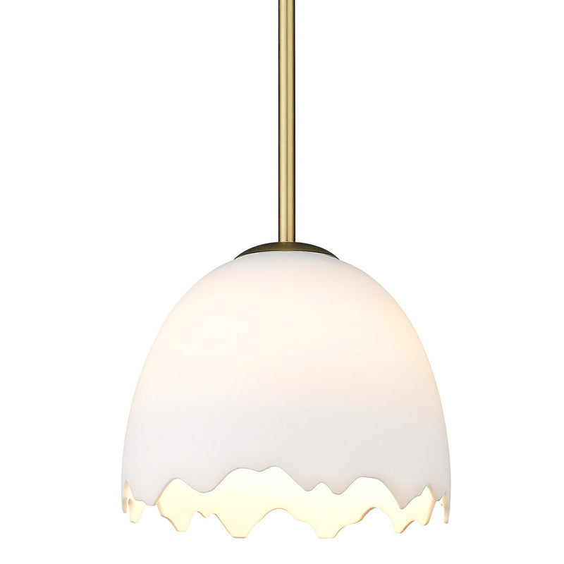 Golden 6951-S BCB-POR One Light Pendant, Brushed Champagne Brass