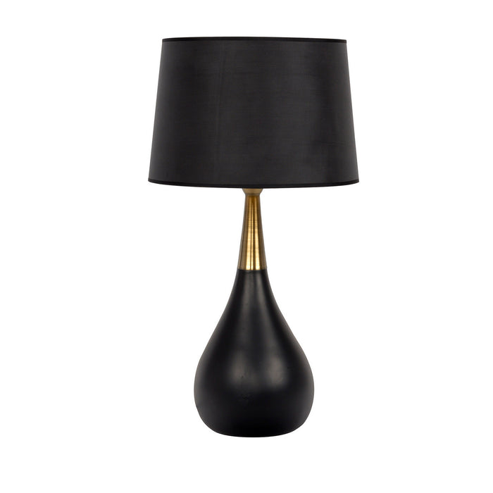 Craftmade 86222 One Light Table Lamp, Flat Black Satin Brass