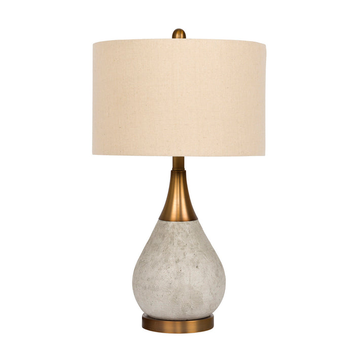 Craftmade 86237 One Light Table Lamp, Concrete Brass