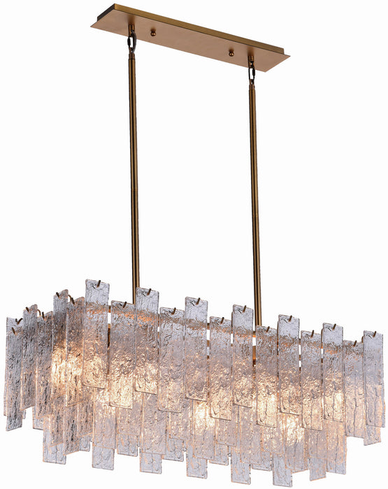 Terracotta Designs H20107-5 Seven Light Chandelier, Winter Brass
