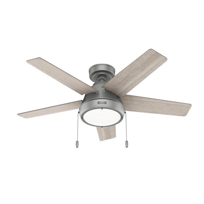 Hunter 51384 44" Ceiling Fan, Matte Silver