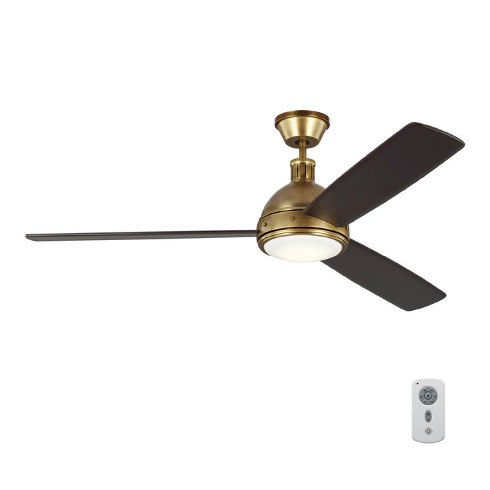 Visual Comfort Fan 3HCKR60HABD 60" Ceiling Fan, Hand Rubbed Antique Brass