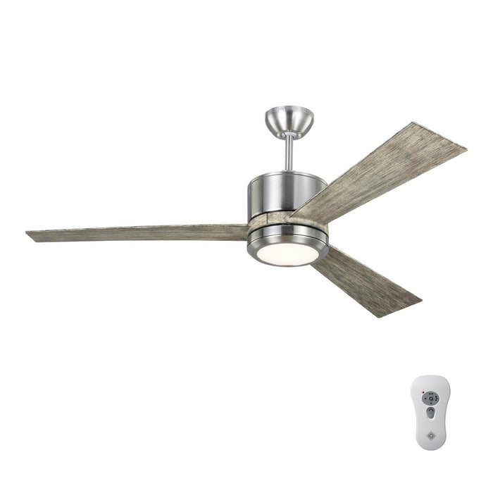 Generation Lighting 3VNR52BSLGD-V1 52" Ceiling Fan, Brushed Steel