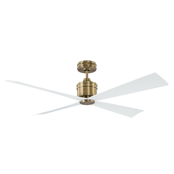 Visual Comfort Fan 4LNCR56HAB 56" Ceiling Fan, Hand Rubbed Antique Brass
