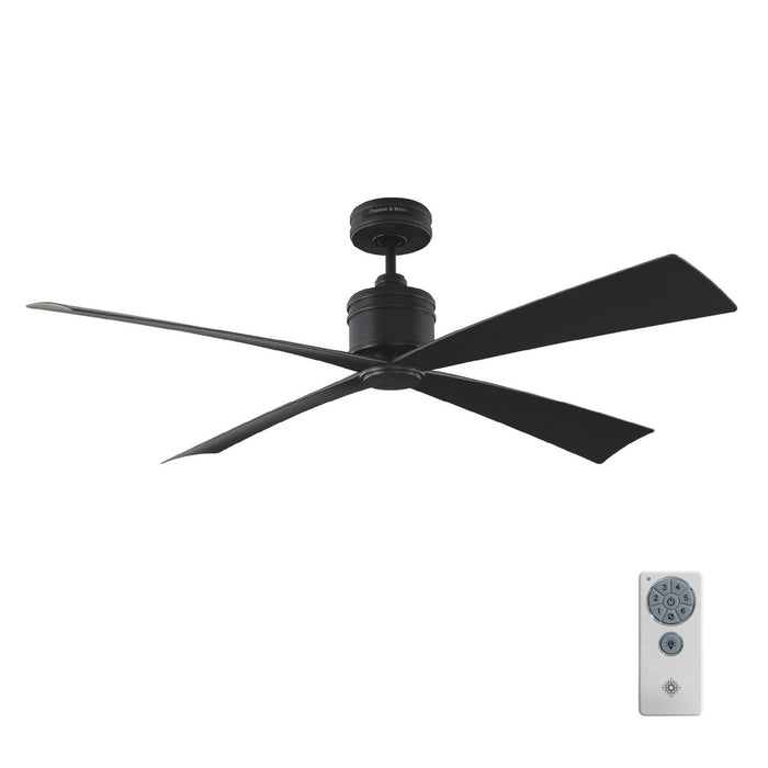 Visual Comfort Fan 4LNCR56MBK 56" Ceiling Fan, Midnight Black