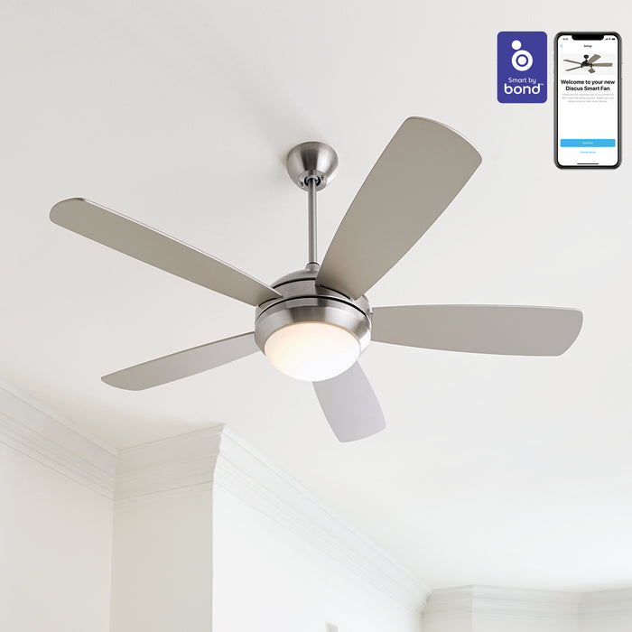 Generation Lighting 5DISM52BSD 52" Ceiling Fan, Brushed Steel