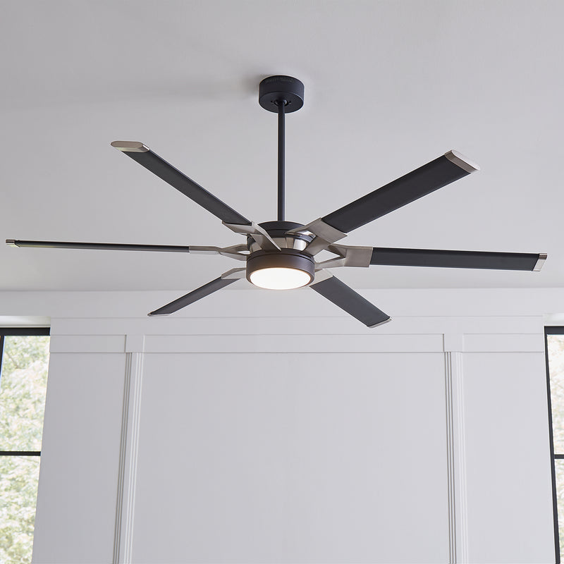 Visual Comfort Fan 6LFR62MBKD 62" Ceiling Fan, Midnight Black