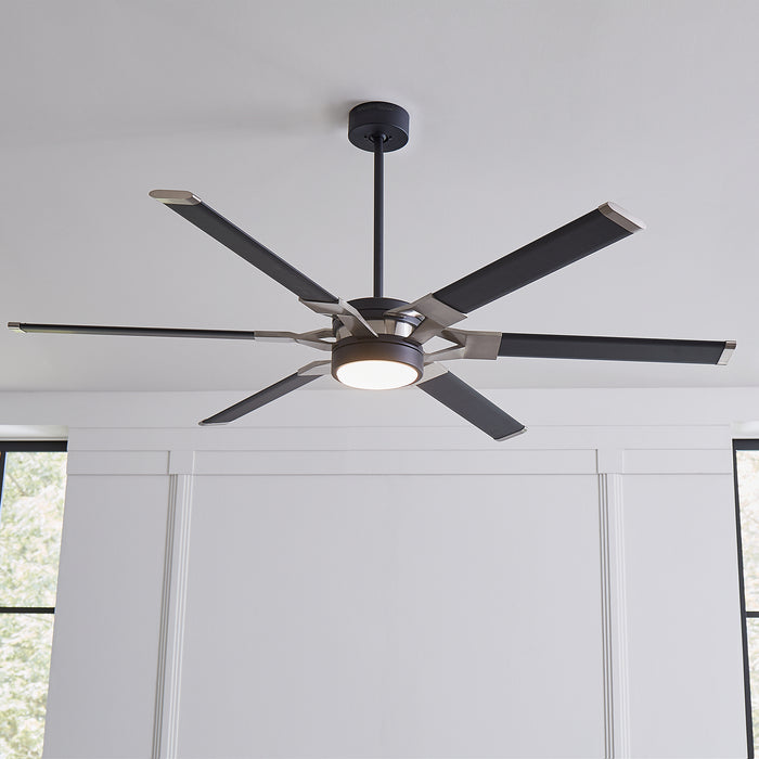 Visual Comfort Fan 6LFR62MBKD 62" Ceiling Fan, Midnight Black