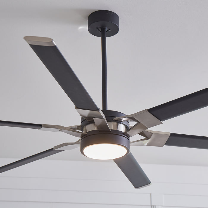Visual Comfort Fan 6LFR62MBKD 62" Ceiling Fan, Midnight Black