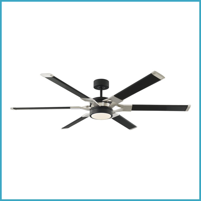 Visual Comfort Fan 6LFR62MBKD 62" Ceiling Fan, Midnight Black
