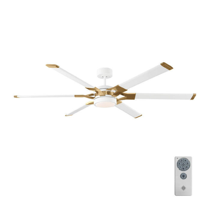 Visual Comfort Fan 6LFR62RZWBBSD 62" Ceiling Fan, Matte White