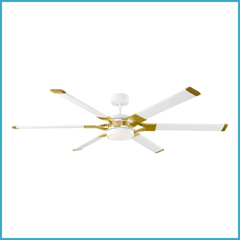 Visual Comfort Fan 6LFR62RZWBBSD 62" Ceiling Fan, Matte White