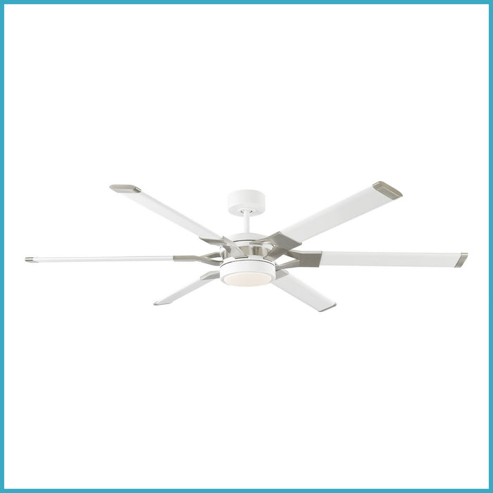 Visual Comfort Fan 6LFR62RZWD 62" Ceiling Fan, Matte White